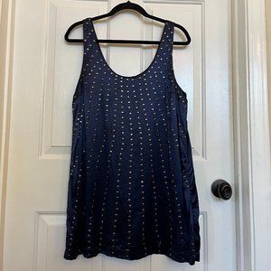 Twenty One 100% Silk Tunic with Metal Beading